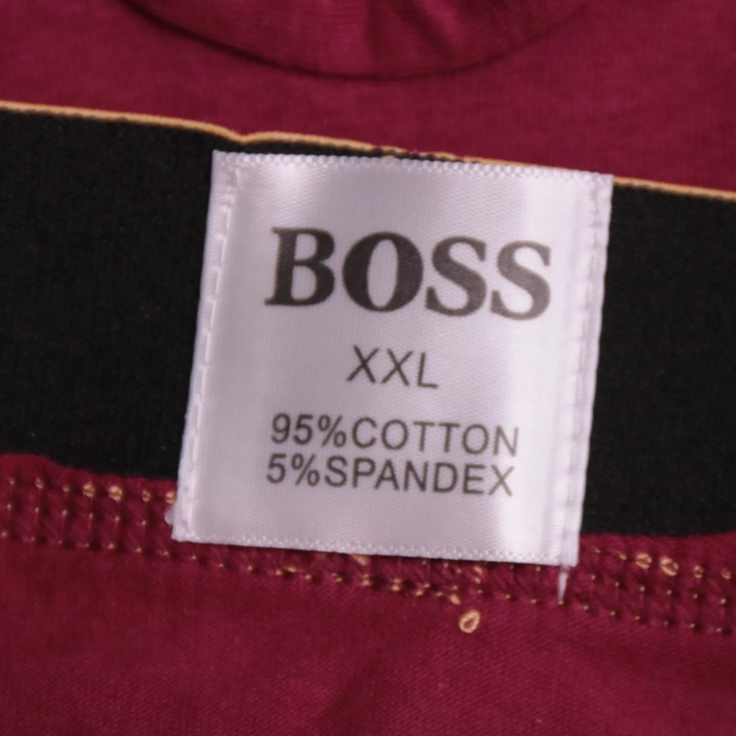 Бордовые трусы-боксеры BOSS с эластичным поясом, размер 56 (XXL)